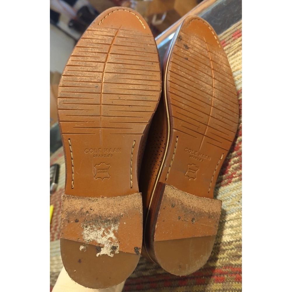 Men's Cole Haan Washington Grand Laser Chesnut Wingtip Oxford - 9 M - C24523 - Picture 10 of 10